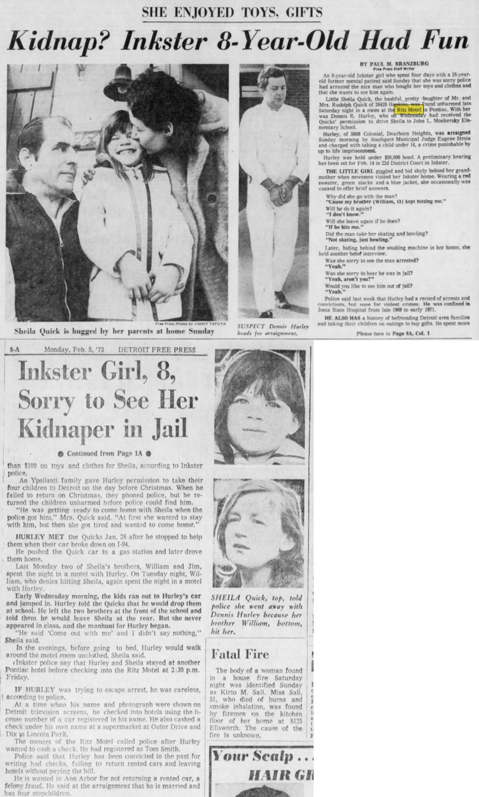 Ritz Motel - Feb 1973 Kidnap Case (newer photo)